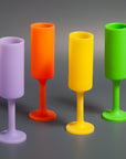 gialla + valencia | seff set | silicone unbreakable champagne flutes
