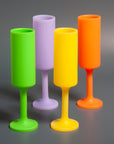 gialla + valencia | seff set | silicone unbreakable champagne flutes