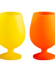 gialla + valencia | stemm set | silicone unbreakable wine glasses