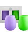 violette + vert | fegg set | silicone unbreakable glasses