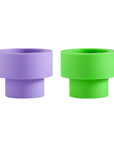 violette + vert | flipp small set | silicone unbreakable candle holder set
