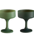 sage + olive | mecc set | silicone unbreakable cocktail glasses