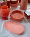 terra + peach | ciss | unbreakable silicone coasters