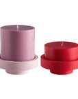 cherry + blush | flipp large set | silicone unbreakable candle holder set