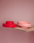 cherry + blush | flipp large set | silicone unbreakable candle holder set
