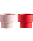 cherry + blush | flipp small set | silicone unbreakable candle holder set