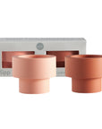 terra + peach | flipp small set | silicone unbreakable candle holder set