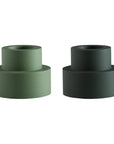 sage + olive | flipp small set | silicone unbreakable candle holder set