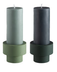 sage + olive | flipp small set | silicone unbreakable candle holder set