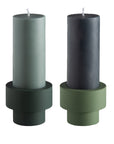 sage + olive | flipp small set | silicone unbreakable candle holder set