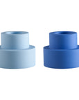sky + kingfisher | flipp small set | silicone unbreakable candle holder set