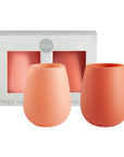 terra + peach | fegg set | silicone unbreakable glasses