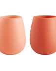 terra + peach | fegg set | silicone unbreakable glasses