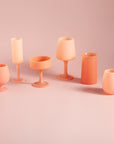 peach | fegg single | silicone unbreakable glass