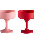 cherry + blush | mecc set | silicone unbreakable cocktail glasses