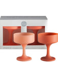 terra + peach | mecc set | silicone unbreakable cocktail glasses