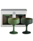 sage + olive | mecc set | silicone unbreakable cocktail glasses