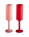 cherry + blush | seff set | silicone unbreakable champagne flutes
