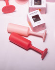 cherry + blush | seff set | silicone unbreakable champagne flutes