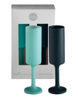 mist + ink | seff set | silicone unbreakable champagne flutes