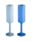 sky + kingfisher | seff set | silicone unbreakable champagne flutes