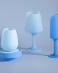 sky + kingfisher | seff set | silicone unbreakable champagne flutes