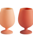 terra + peach | stemm set | silicone unbreakable wine glasses