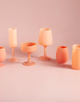 terra + peach | stemm set | silicone unbreakable wine glasses