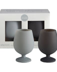 smoke + storm | stemm set | silicone unbreakable wine glasses