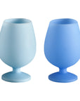 sky + kingfisher | stemm set | silicone unbreakable wine glasses
