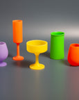 gialla + valencia | mecc set | silicone unbreakable cocktail glasses