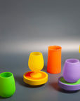 gialla + valencia | stegg set | silicone unbreakable highball glasses