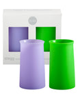 violette + vert | stegg set | silicone unbreakable highball glasses