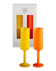 gialla + valencia | seff set | silicone unbreakable champagne flutes