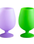 violette + vert | stemm set |  silicone unbreakable wine glasses
