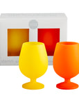 gialla + valencia | stemm set |  silicone unbreakable wine glasses