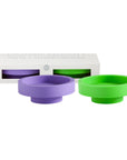 violette + vert | flipp large set | silicone unbreakable candle holder set