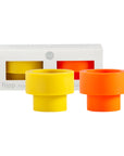 gialla + valencia | flipp small set | silicone unbreakable candle holder set