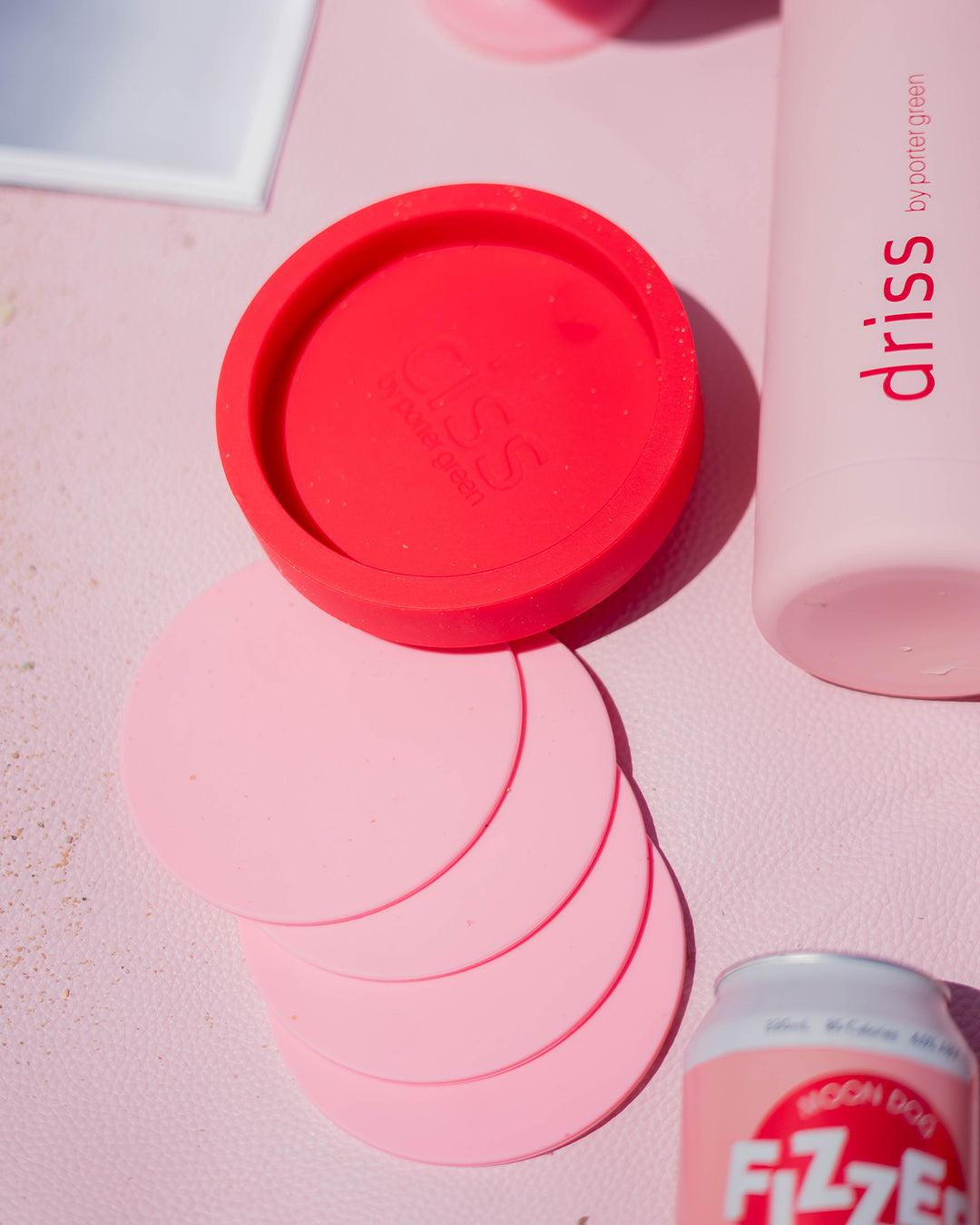 cherry + blush | ciss | unbreakable silicone coasters