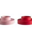 cherry + blush | flipp large set | silicone unbreakable candle holder set