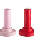 cherry + blush | flipp large set | silicone unbreakable candle holder set