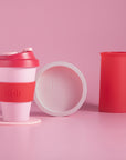 cherry + blush | flipp large set | silicone unbreakable candle holder set
