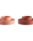 terra + peach | flipp large set | silicone unbreakable candle holder set