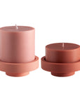 terra + peach | flipp large set | silicone unbreakable candle holder set