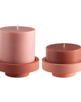 terra + peach | flipp large set | silicone unbreakable candle holder set