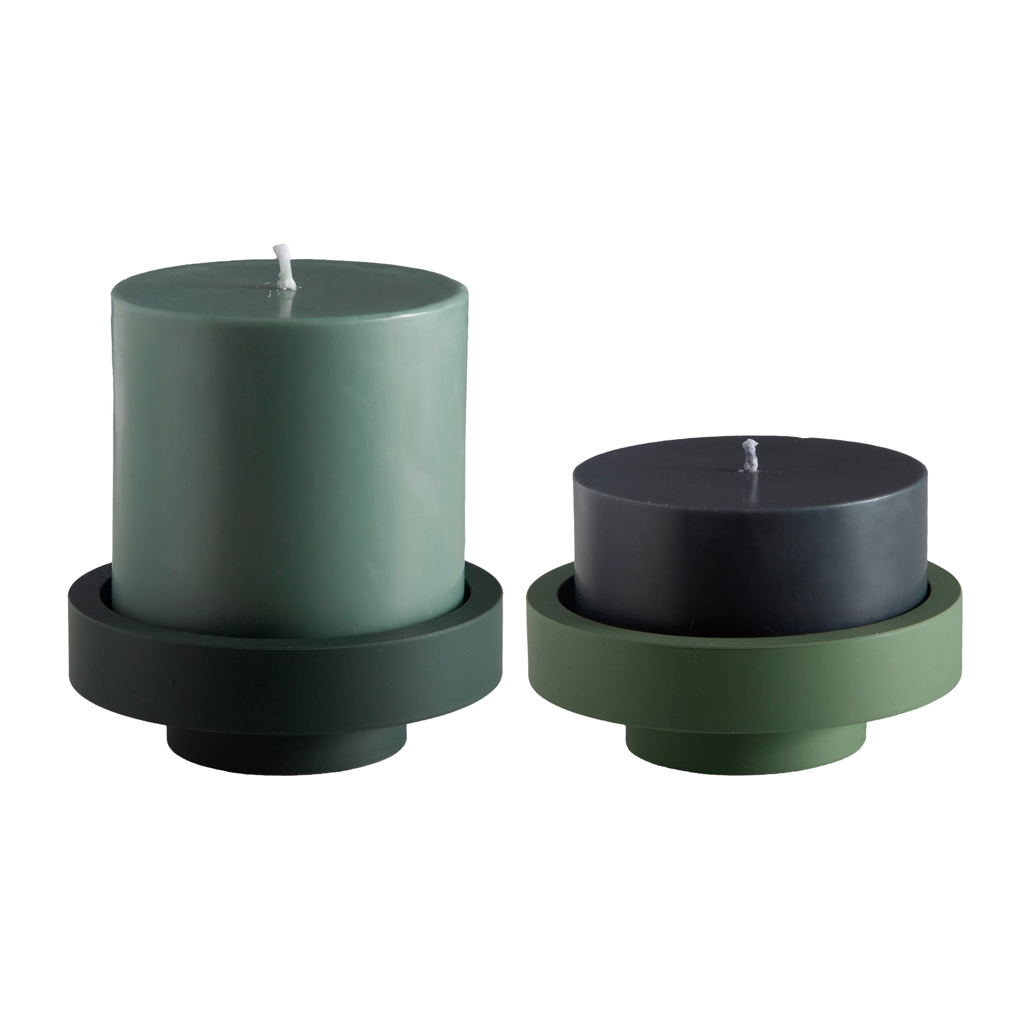 sage + olive | flipp large set | silicone unbreakable candle holder set