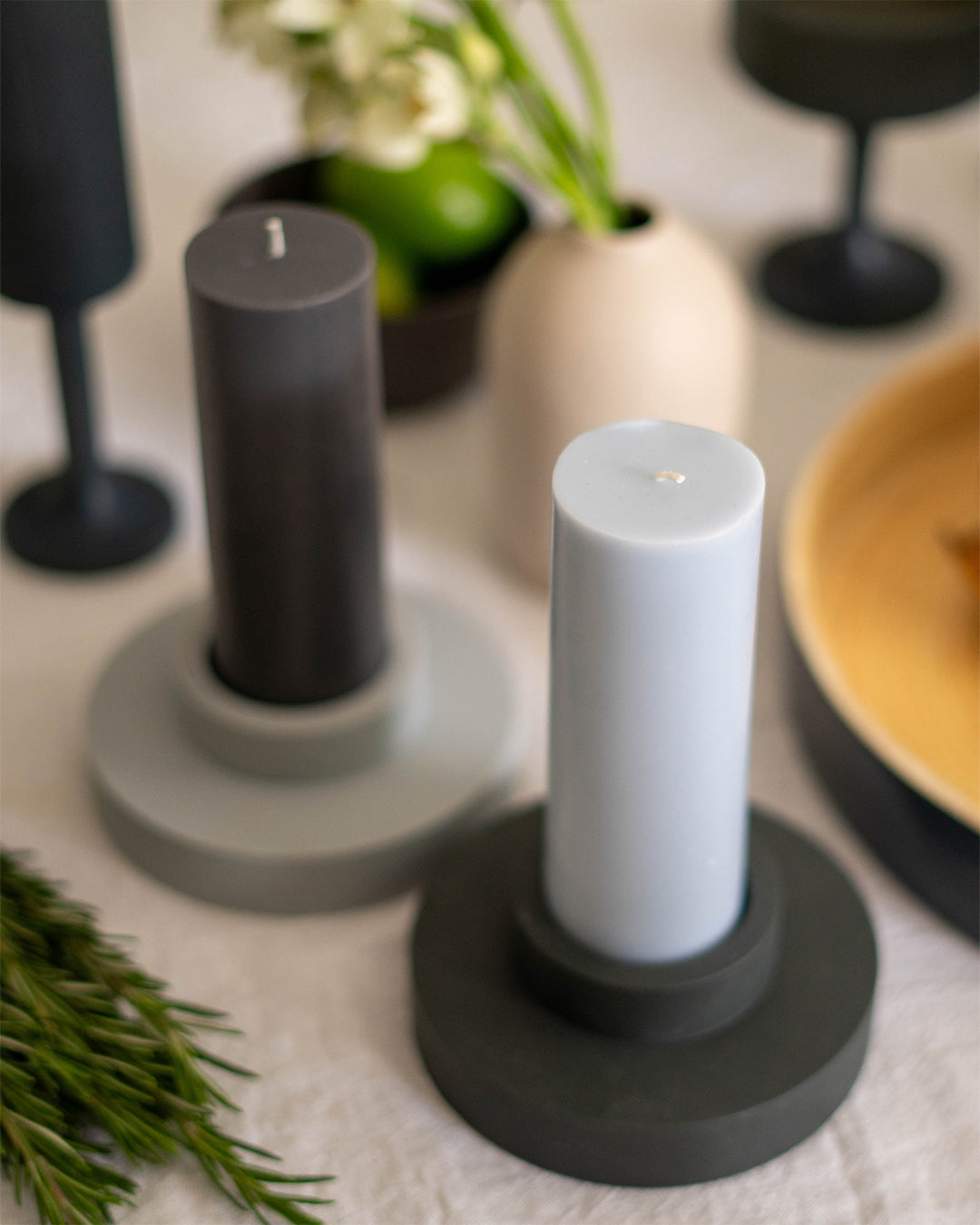 smoke + storm | flipp large set | silicone unbreakable candle holder set