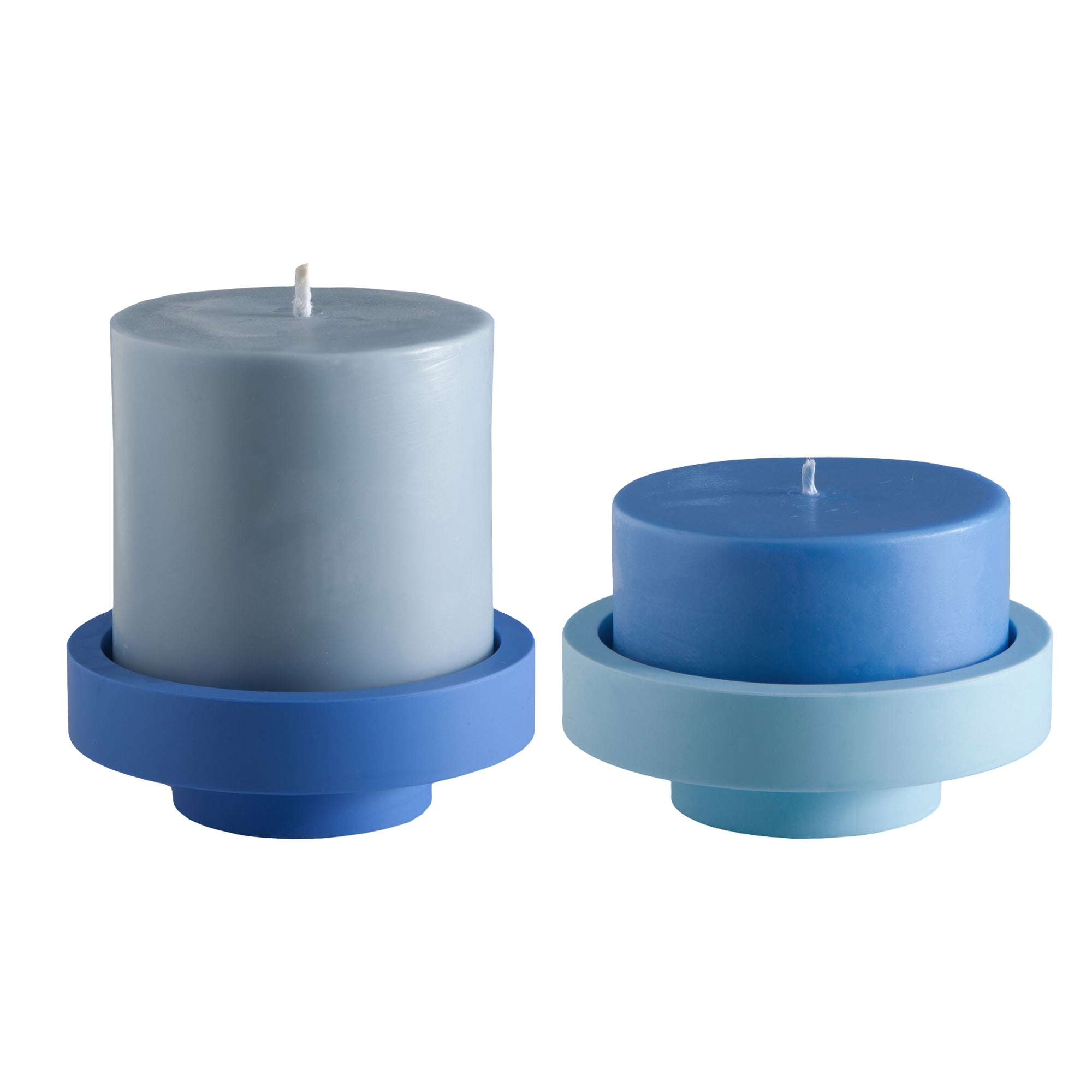 sky + kingfisher | flipp large set | silicone unbreakable candle holder set