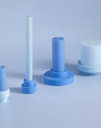 sky + kingfisher | flipp large set | silicone unbreakable candle holder set