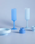 sky + kingfisher | flipp large set | silicone unbreakable candle holder set